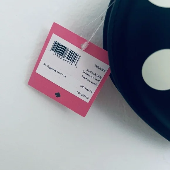 Kate Spade Women's Bag Crossbody Purse - 3D Polka Dot Heart - Retails $298 - Picture 8 of 8